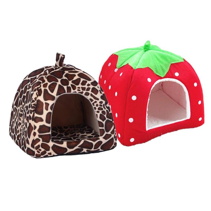 Soft Strawberry Pet House Tent