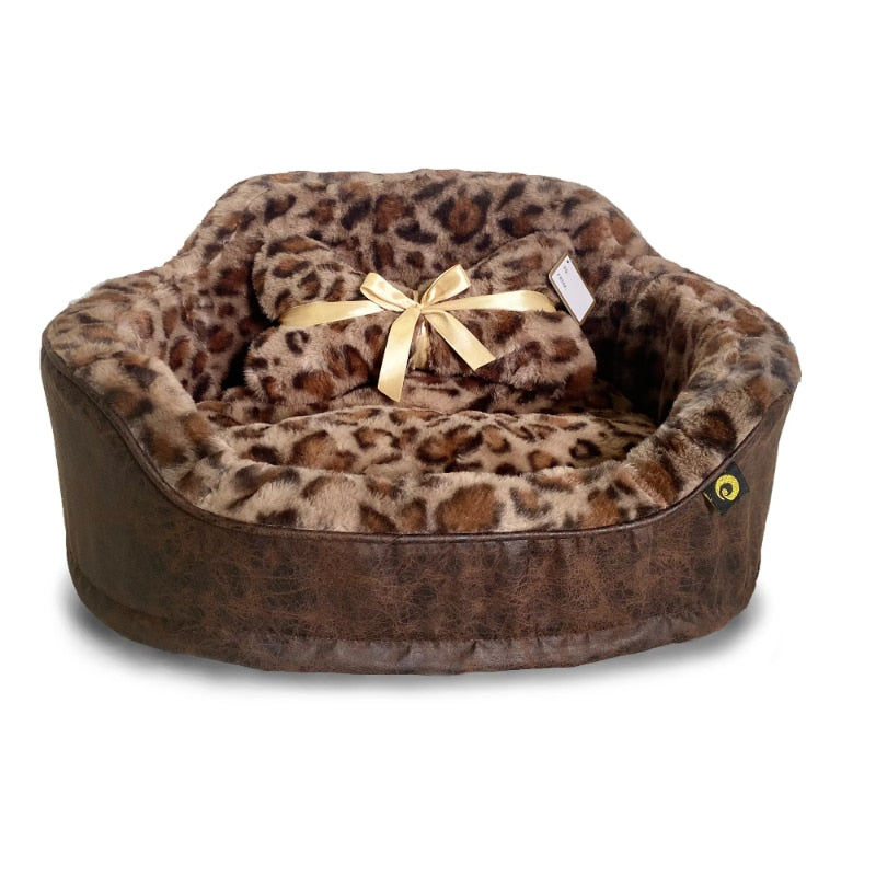 Leopard Princess Cat Dog Bed